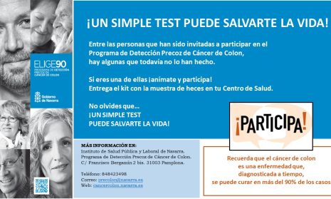 Foto noticia - RECORDATORIO – PROGRAMA DE DETECCIÓN PRECOZ DE CÁNCER DE COLON