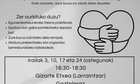 Foto noticia - ZAINTZAILEENTZAKO ZAINTZA TAILERRA